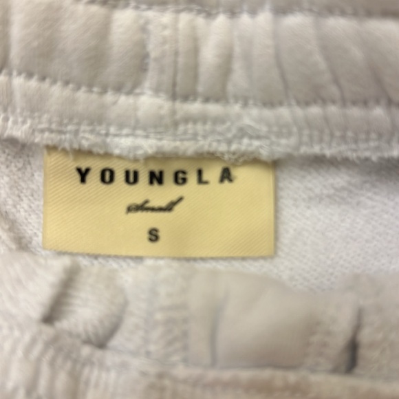 White YoungLa shorts . Very nice , thick, and comfortable . 4 inch in seam . - Picture 3 of 4